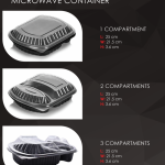 compartments pet Microwave container